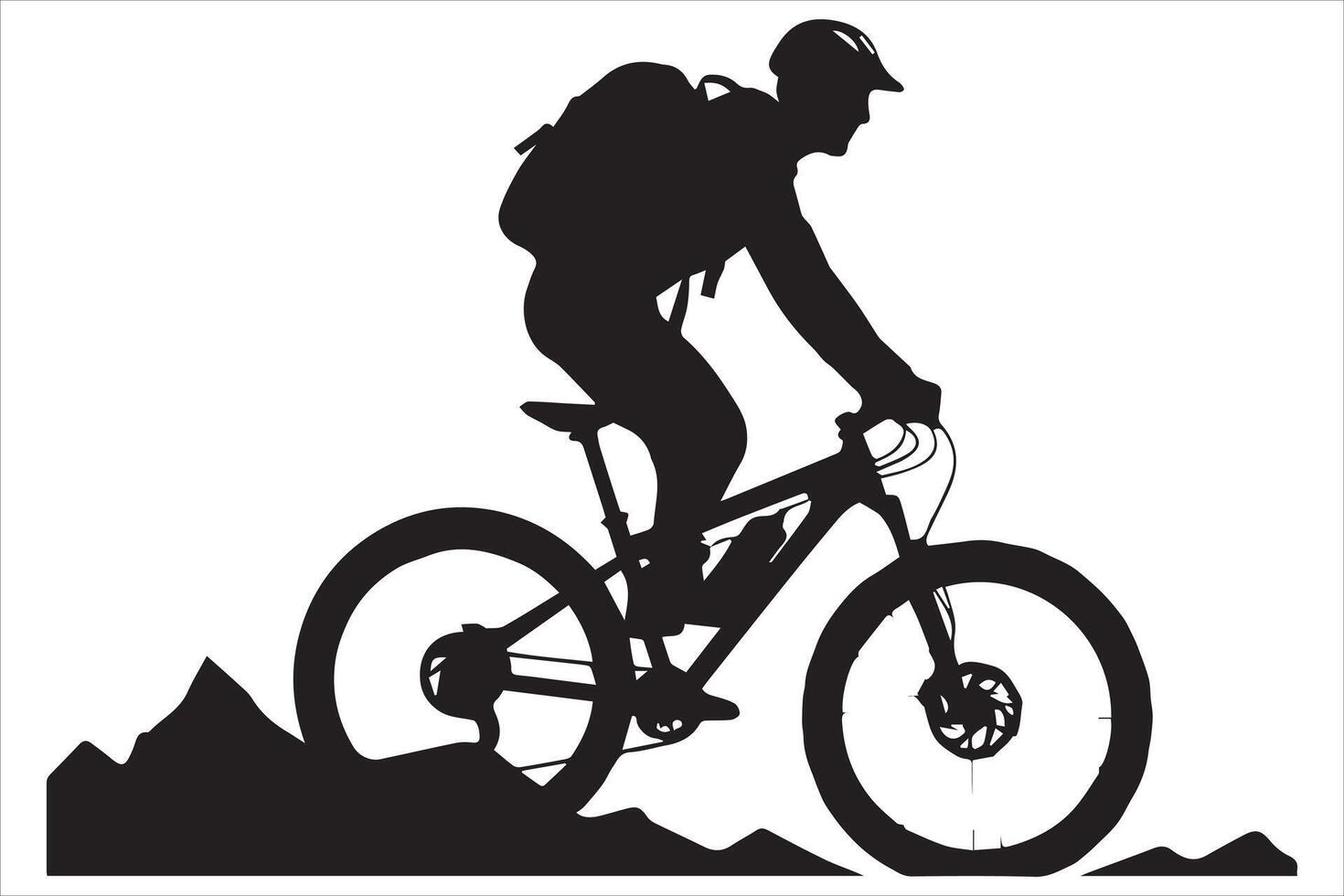 Bicycle riding Silhouette vector