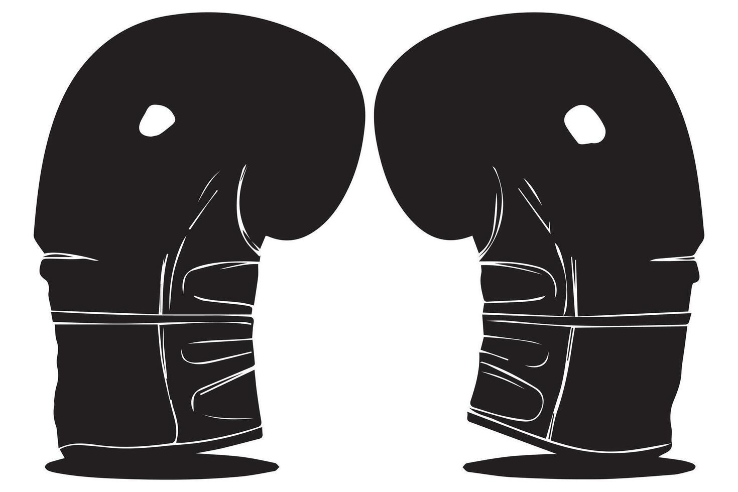 silhouette Boxing Glove vector