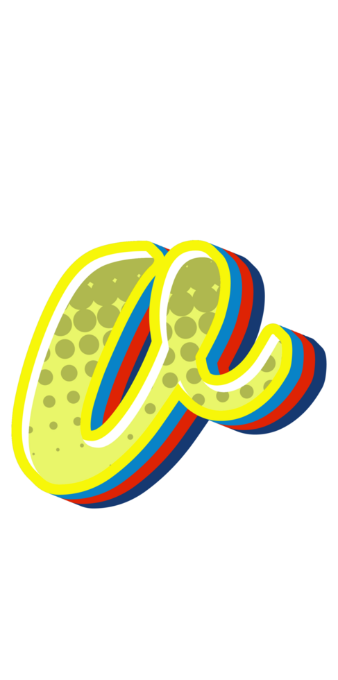 Comic Halftone Alphabet Letter and Number png