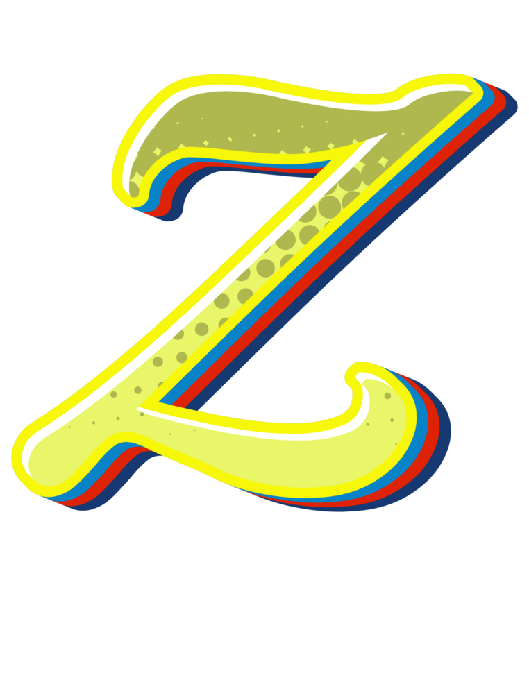 Comic Halftone Alphabet Letter and Number png