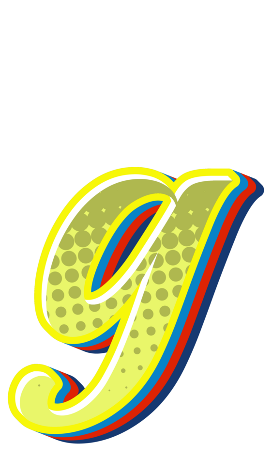 Comic Halftone Alphabet Letter and Number png