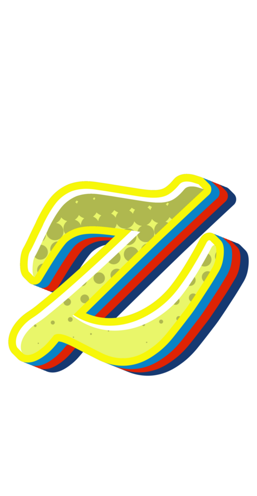 Comic Halftone Alphabet Letter and Number png