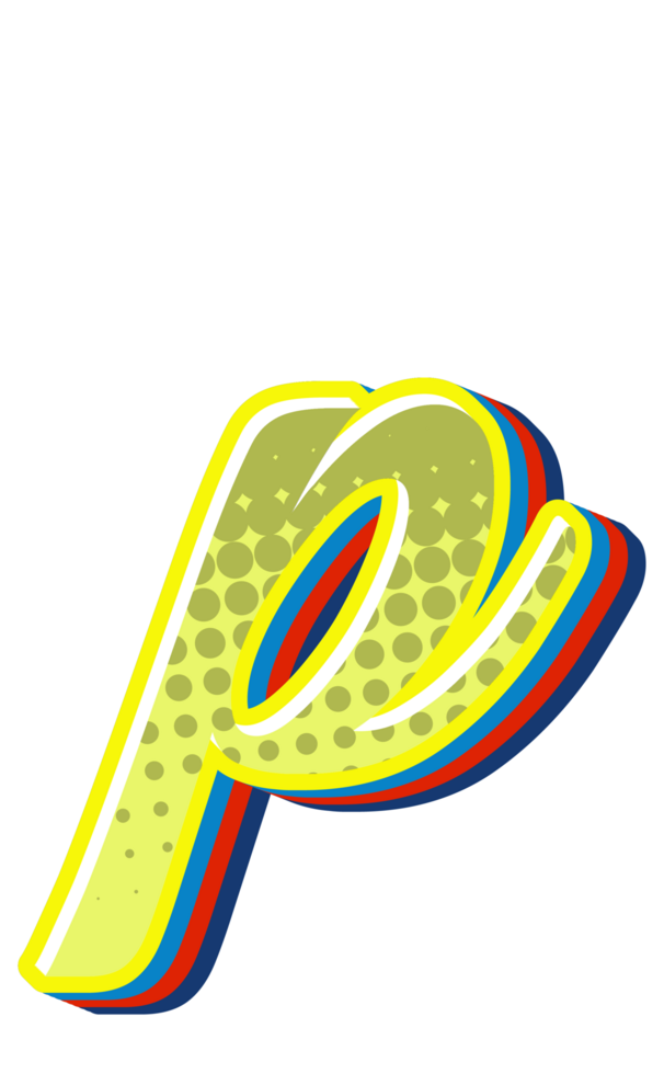 Comic Halftone Alphabet Letter and Number png