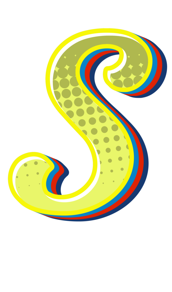 Comic Halftone Alphabet Letter and Number png