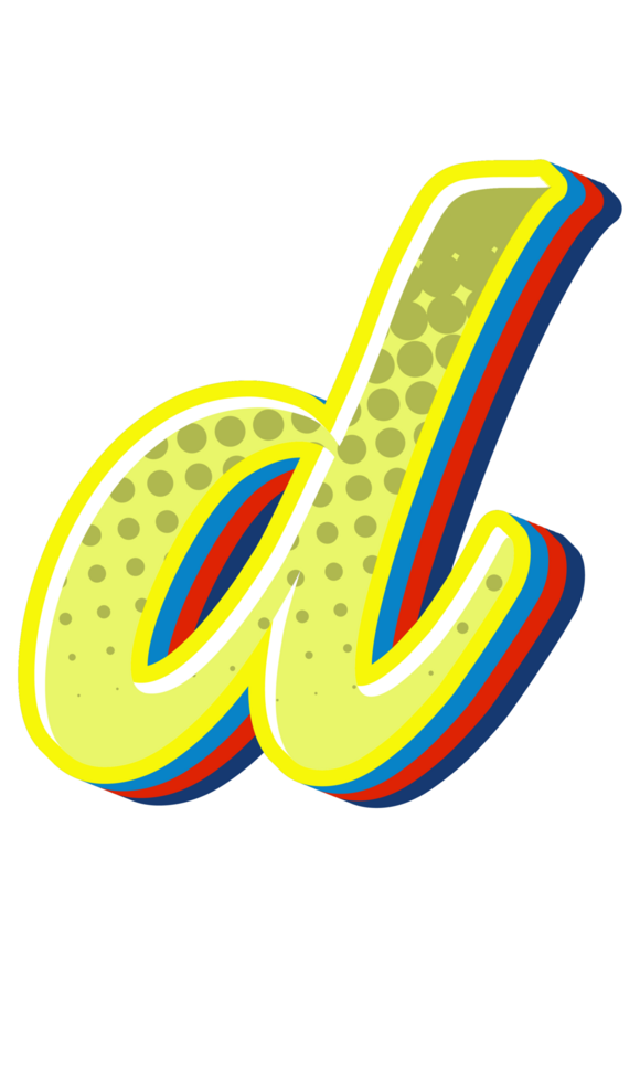 Comic Halftone Alphabet Letter and Number png