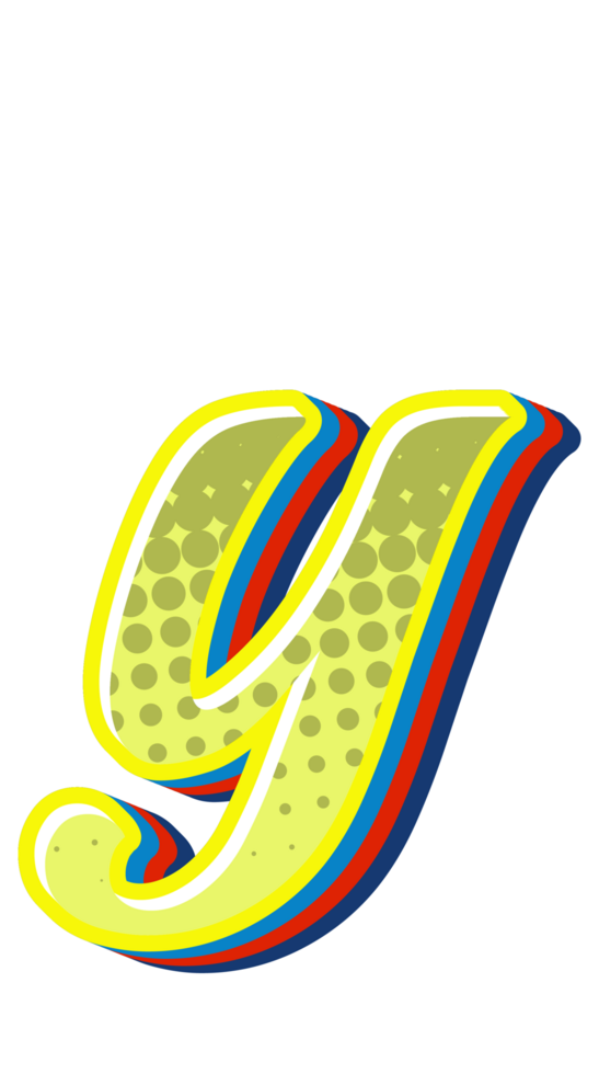 Comic Halftone Alphabet Letter and Number png
