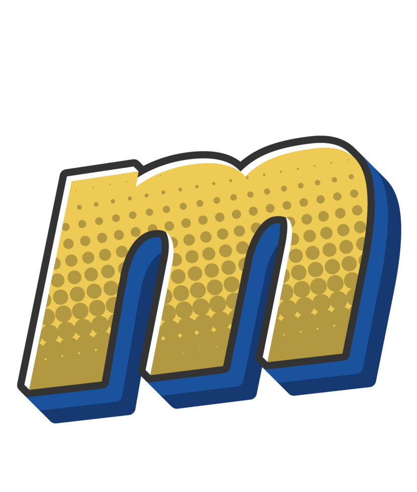 Comic Halftone Alphabet Letter and Number png