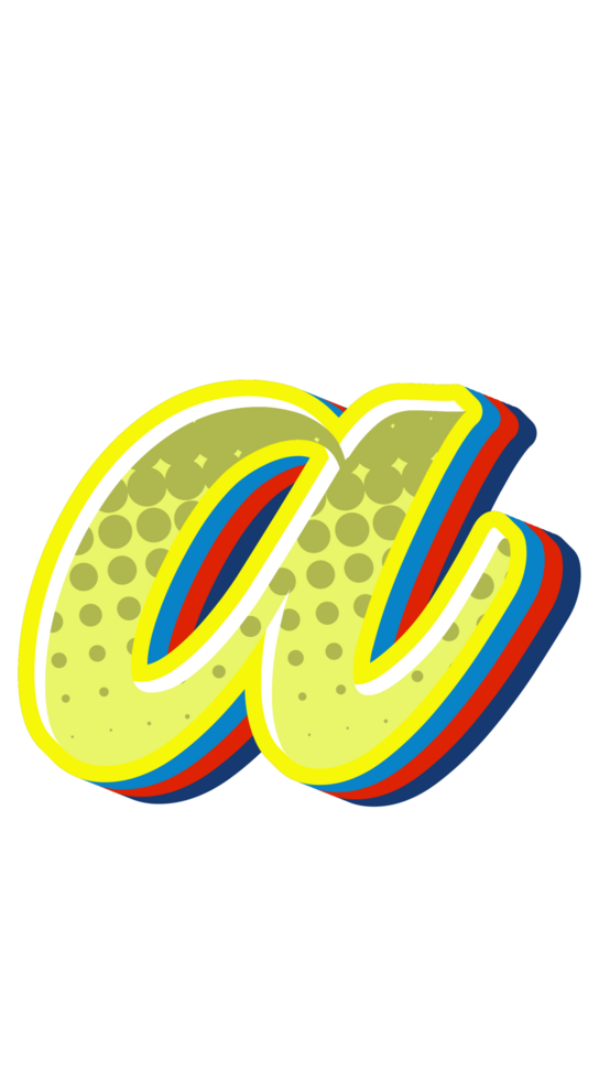 Comic Halftone Alphabet Letter and Number png