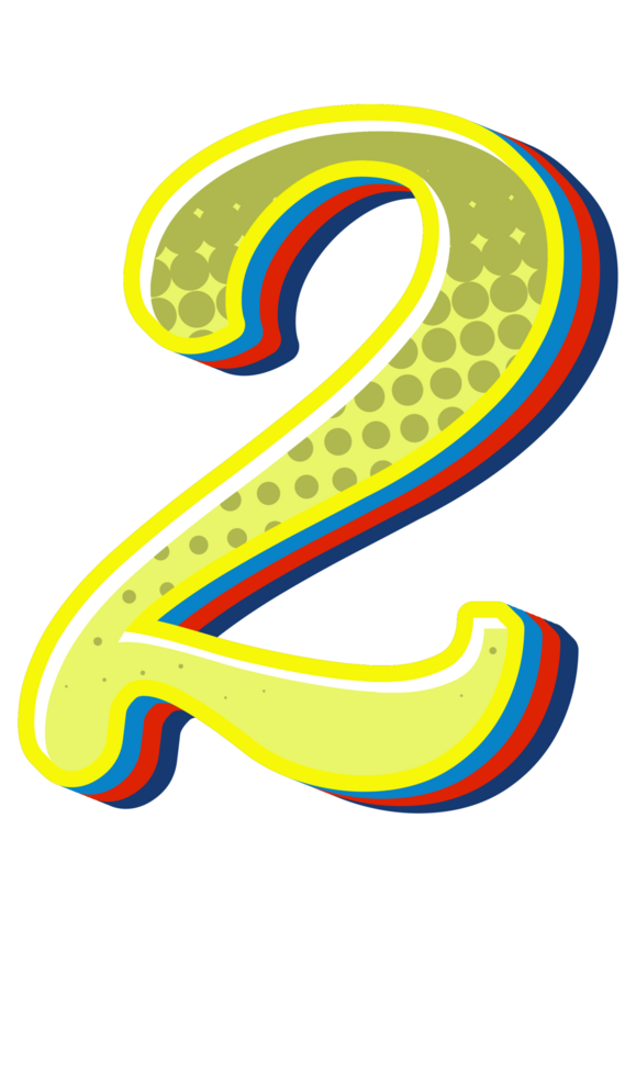 Comic Halftone Alphabet Letter and Number png