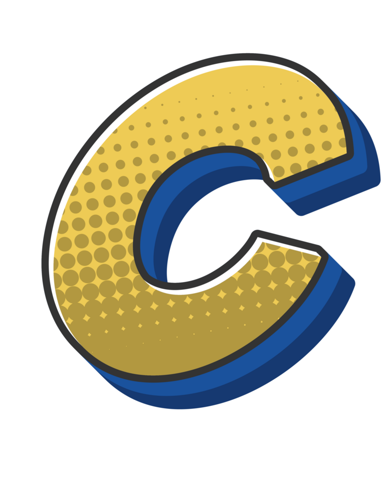 Comic Halftone Alphabet Letter and Number png