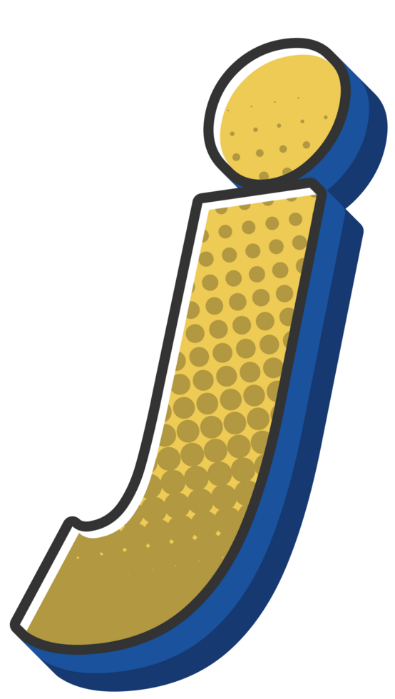 Comic Halftone Alphabet Letter and Number png