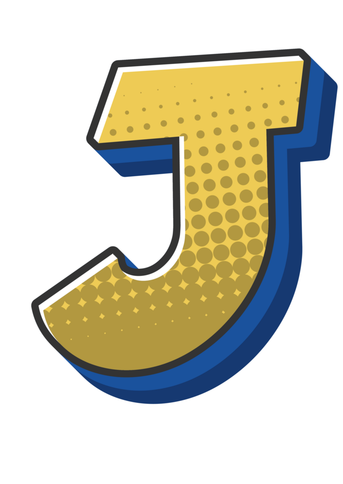 Comic Halftone Alphabet Letter and Number png