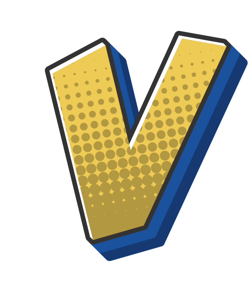 Comic Halftone Alphabet Letter and Number png