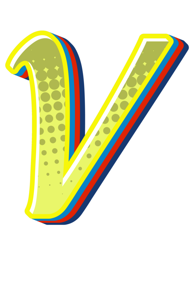 Comic Halftone Alphabet Letter and Number png