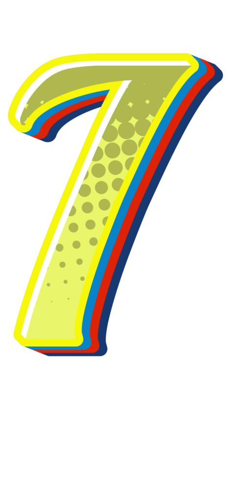 Comic Halftone Alphabet Letter and Number png