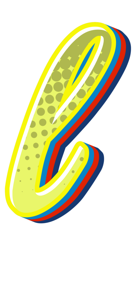 Comic Halftone Alphabet Letter and Number png
