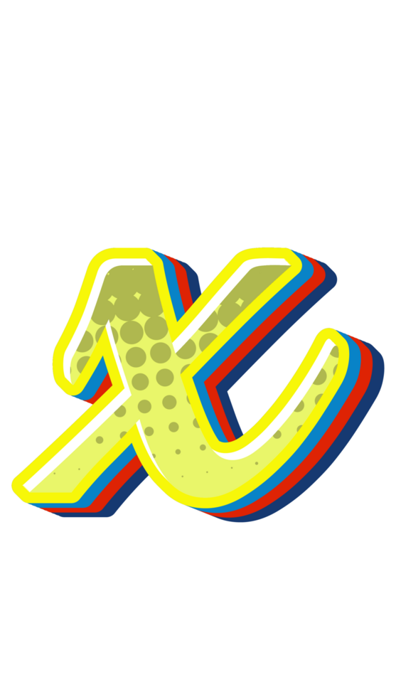 Comic Halftone Alphabet Letter and Number png