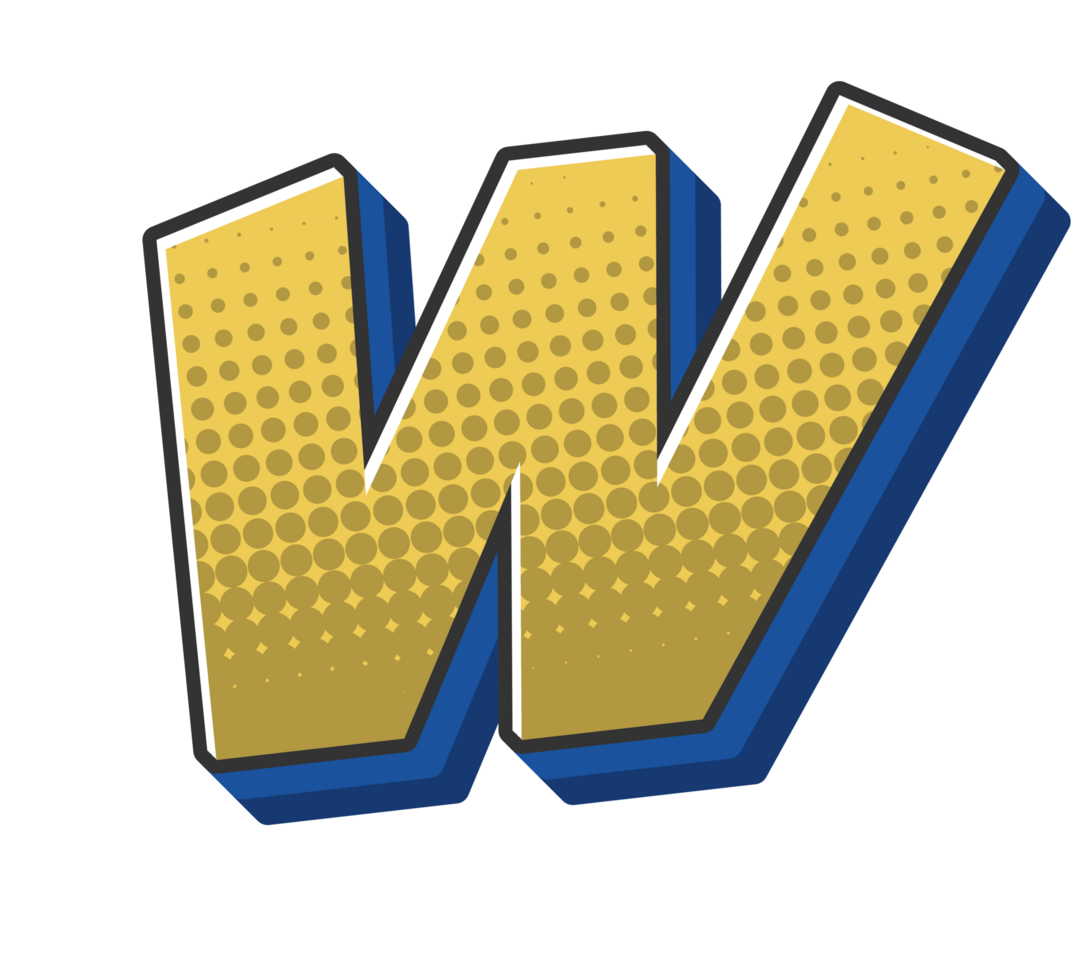 Comic Halftone Alphabet Letter and Number png
