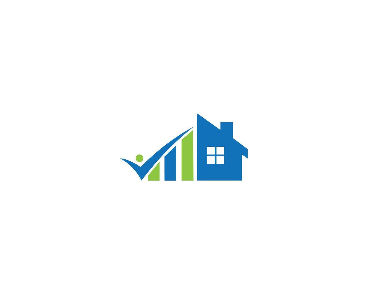 contabilidad financiero hogar logo diseño modelo. vector