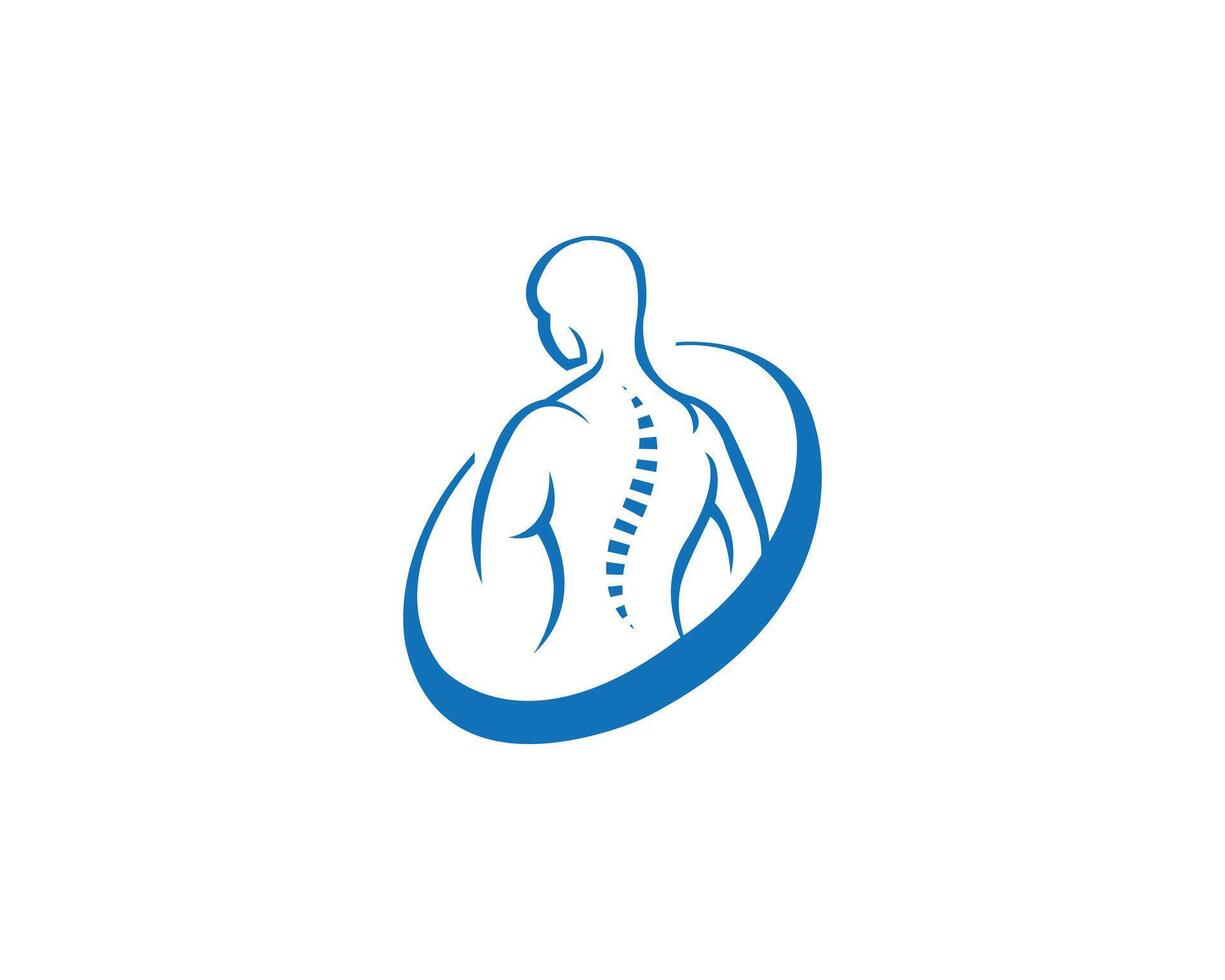 Massage physiotherapy logo icon design template. vector