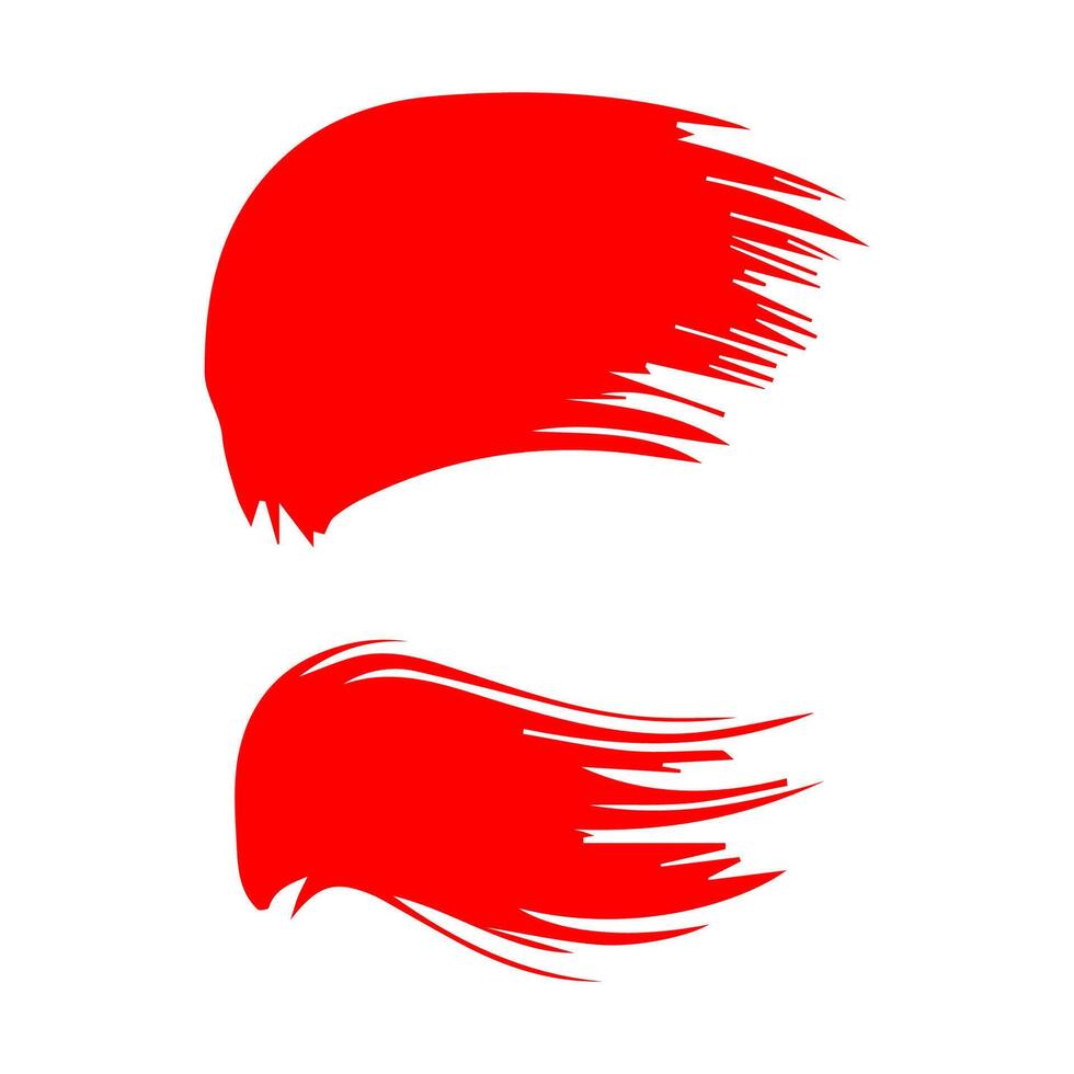 Red paint artistic dry brush stroke. Watercolor acrylic hand painted backdrop for print, web design and banners. vector