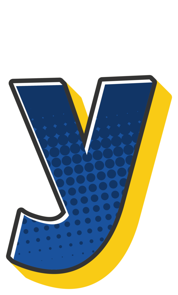 Comic Halftone Alphabet Letter and Number png