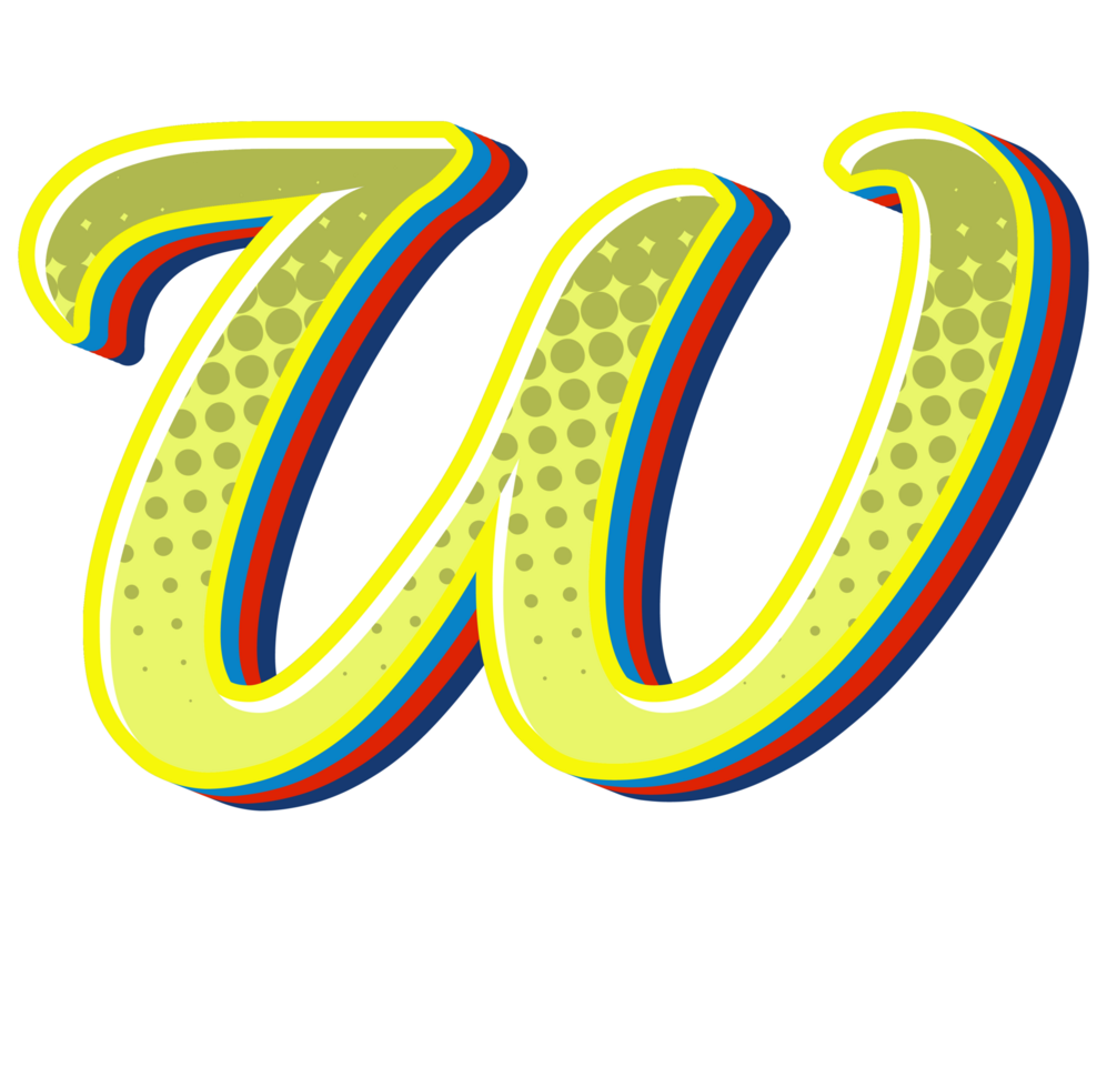 Comic Halftone Alphabet Letter and Number png