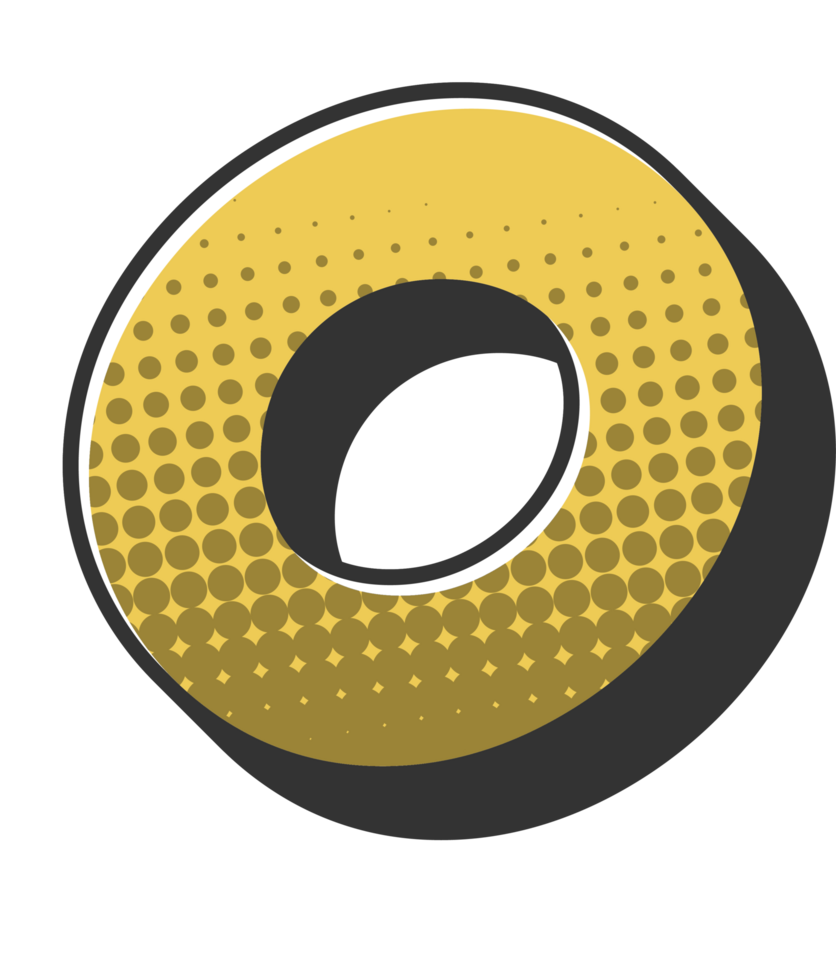 Comic Halftone Alphabet Letter and Number png