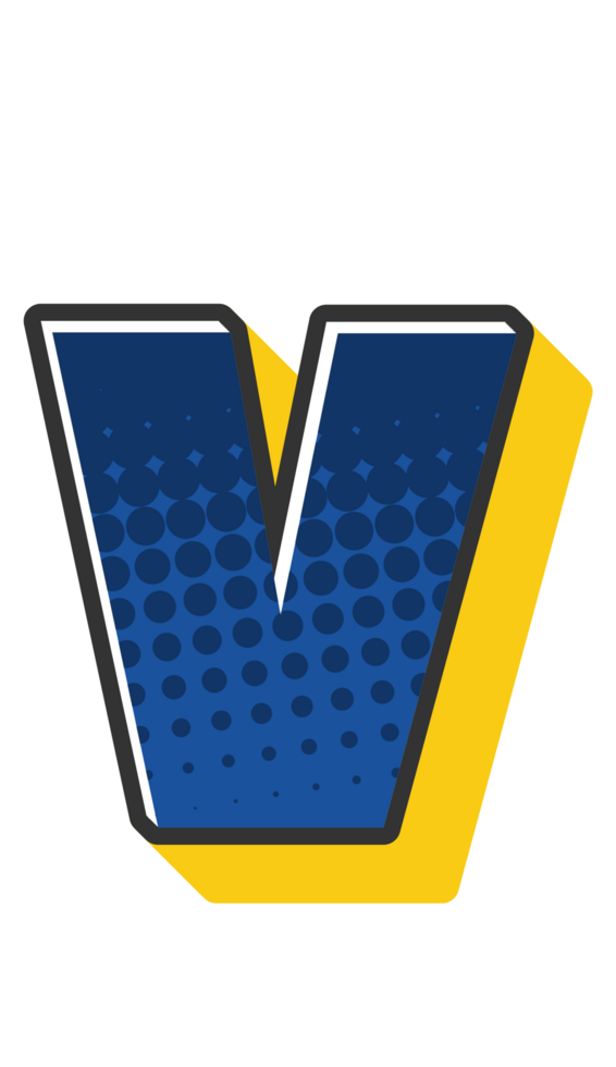 Comic Halftone Alphabet Letter and Number png