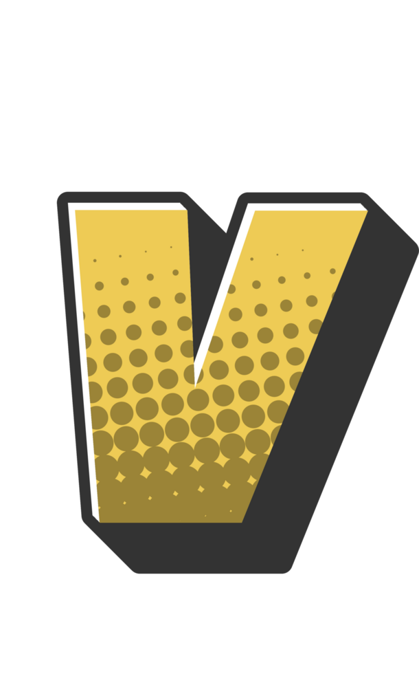 Comic Halftone Alphabet Letter and Number png