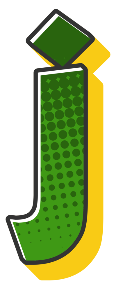 Comic Halftone Alphabet Letter and Number png
