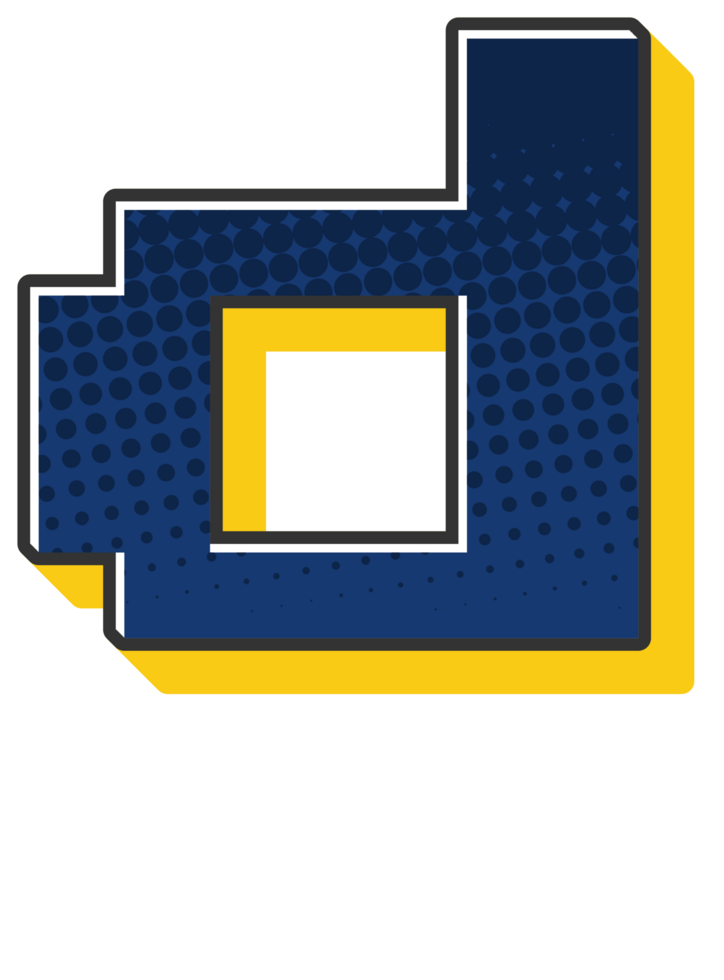 Comic Halftone Alphabet Letter and Number png