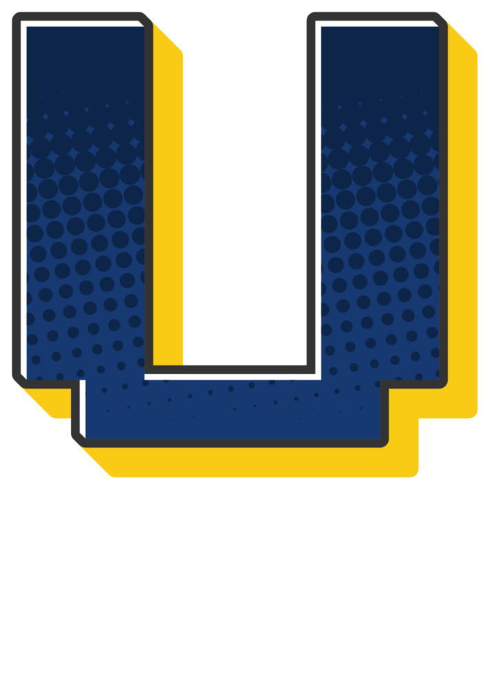 Comic Halftone Alphabet Letter and Number png
