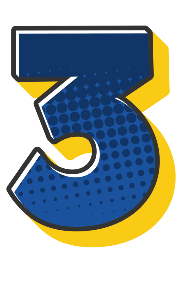 Comic Halftone Alphabet Letter and Number png
