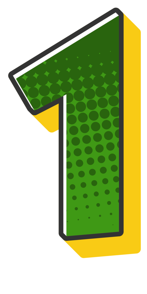 Comic Halftone Alphabet Letter and Number png