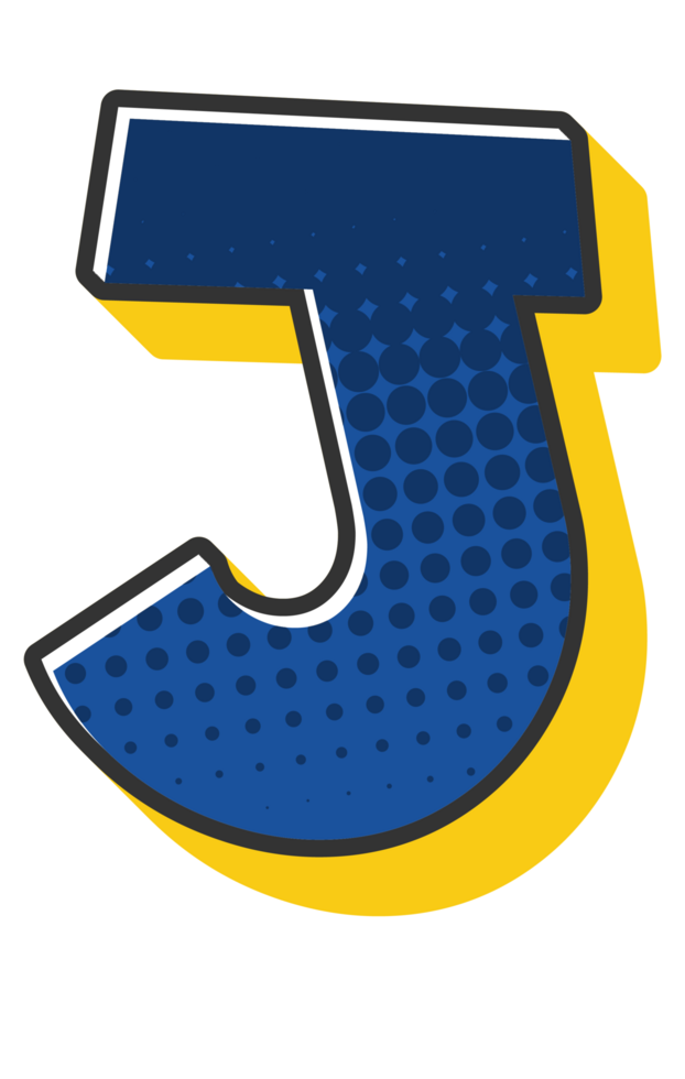 Comic Halftone Alphabet Letter and Number png