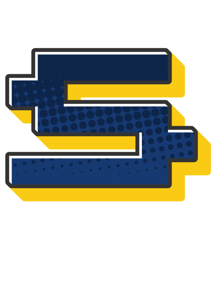 Comic Halftone Alphabet Letter and Number png