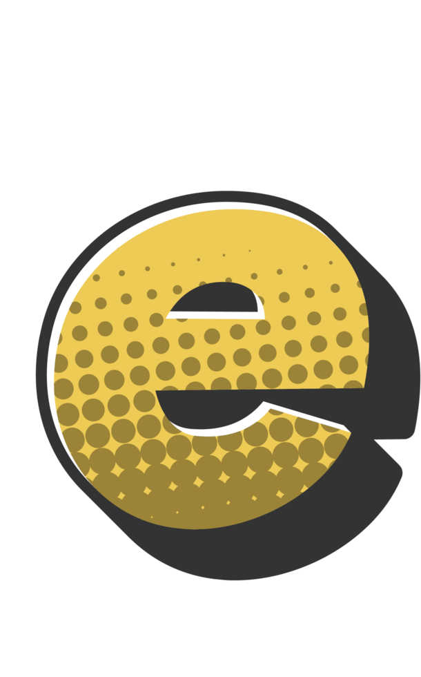 Comic Halftone Alphabet Letter and Number png