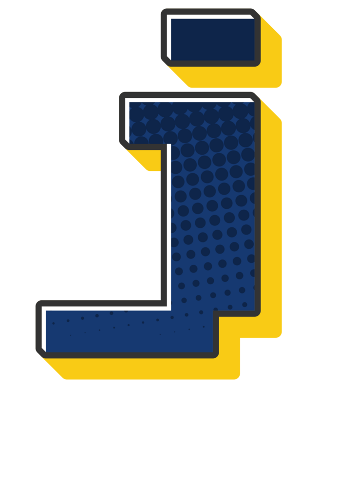 Comic Halftone Alphabet Letter and Number png