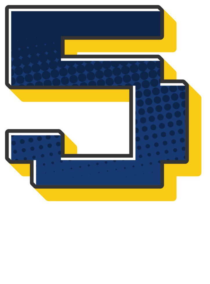 Comic Halftone Alphabet Letter and Number png