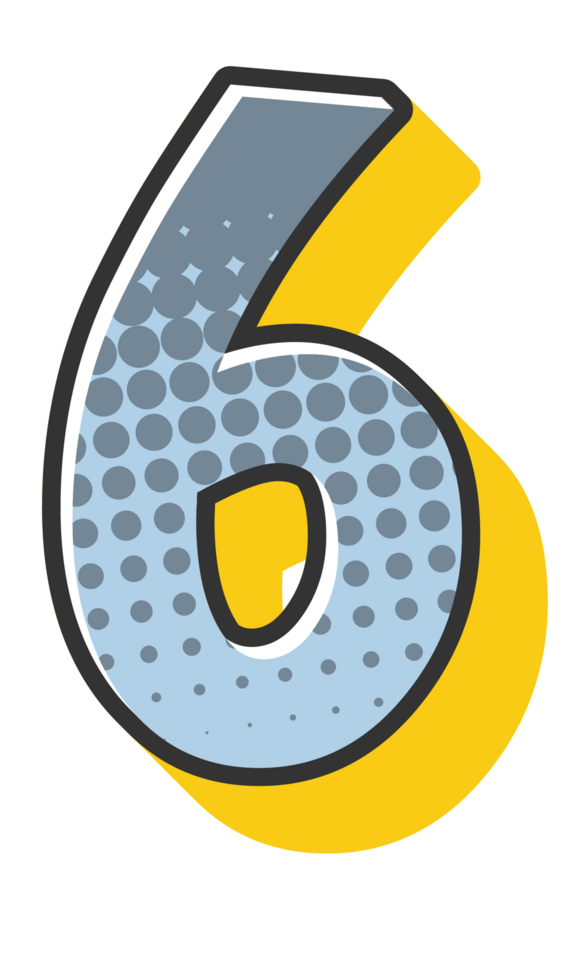 Comic Halftone Alphabet Letter and Number png