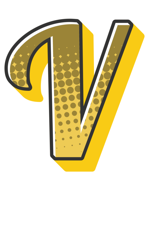 Comic Halftone Alphabet Letter and Number png