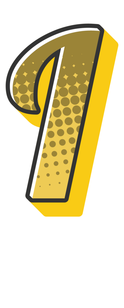 Comic Halftone Alphabet Letter and Number png