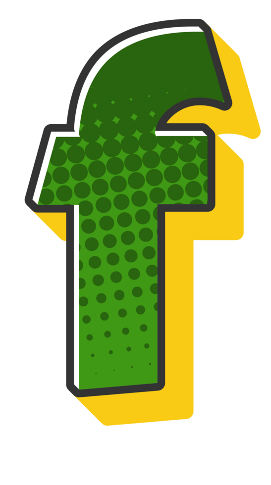 Comic Halftone Alphabet Letter and Number png