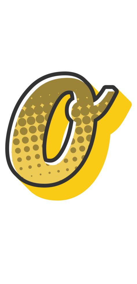 Comic Halftone Alphabet Letter and Number png