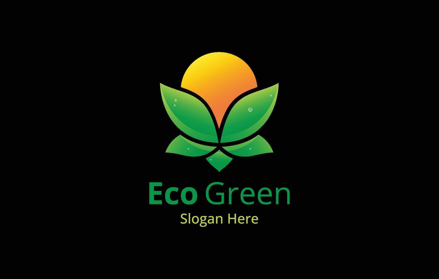 Eco green logo, eco logo, natural logo vector