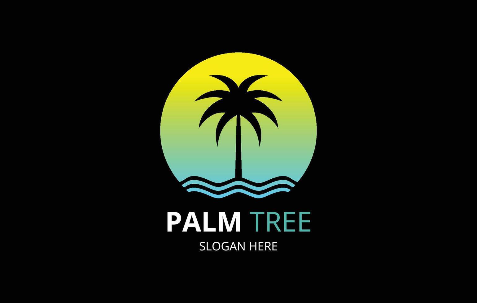 Palm tree logo vector