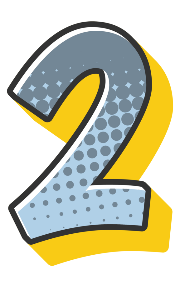 Comic Halftone Alphabet Letter and Number png
