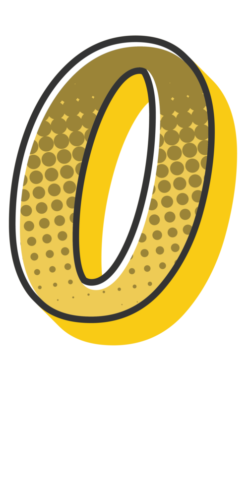 Comic Halftone Alphabet Letter and Number png
