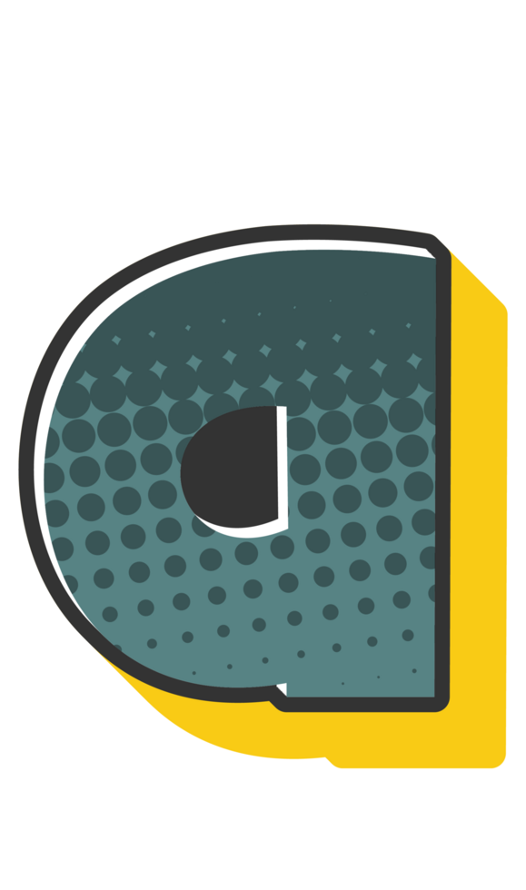 Comic Halftone Alphabet Letter and Number png